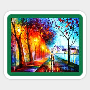 natural village painting Sticker